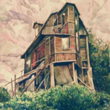 Malarstwo zatytułowany „Old House” autorstwa William Rozenson, Oryginalna praca