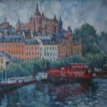 Ζωγραφική με τίτλο "Stokholm 1" από William Rozenson, Αυθεντικά έργα τέχνης