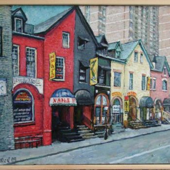 Schilderij getiteld "Toronto Downtown 1" door William Rozenson, Origineel Kunstwerk