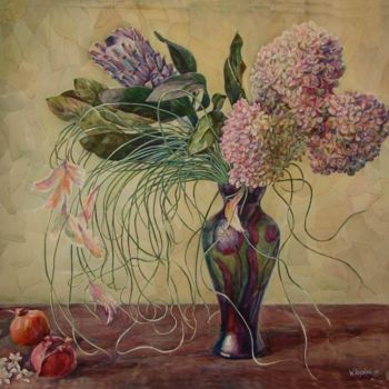 Schilderij getiteld "Dried_flowers.jpg" door William Rozenson, Origineel Kunstwerk