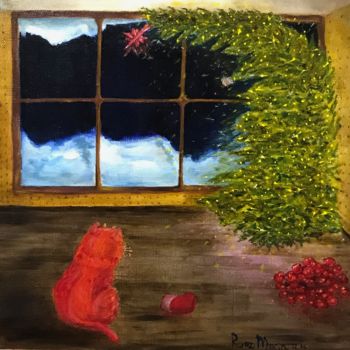 Malerei mit dem Titel "Waiting for a mirac…" von Marina Deryagina, Original-Kunstwerk, Öl