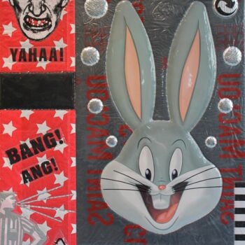 Collages intitulée "BUNNY BUG" par Rémy Pagart, Œuvre d'art originale, Collages