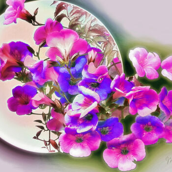 Digital Arts titled "Floralie" by Michel Guillaumeau, Original Artwork, Digital Painting