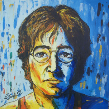 Pintura intitulada "John Lennon" por Rr Berlim, Obras de arte originais, Acrílico