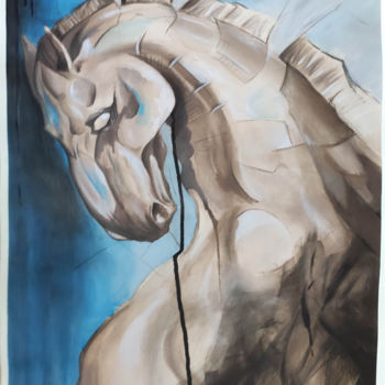"Nu équin - Masse" başlıklı Tablo Richard Routin tarafından, Orijinal sanat, Akrilik