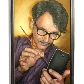 Malerei mit dem Titel "Autoportrait de l'a…" von Raoul Scipioni Guenancia, Original-Kunstwerk