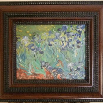 Painting titled "VAN GOGH - Les iris" by Alain Dreyer, Original Artwork, Oil