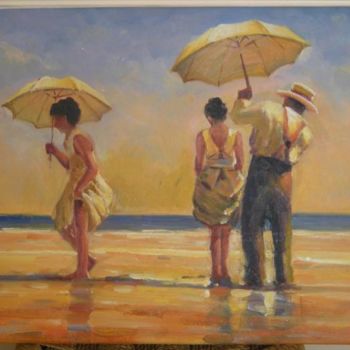Painting titled "VETTRIANO - Les exc…" by Alain Dreyer, Original Artwork, Oil