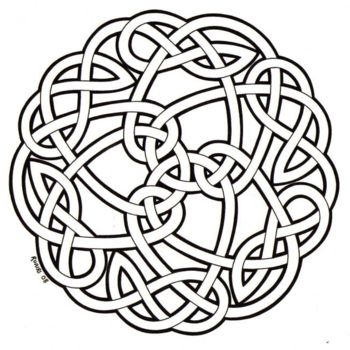 Pintura titulada "celtic knotwork" por Ruairi, Obra de arte original