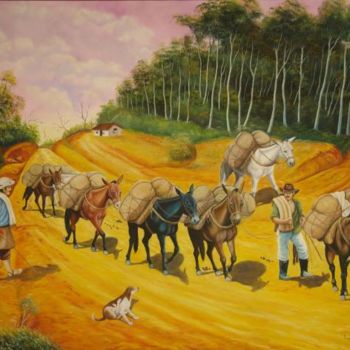 Pintura titulada "pal pueblo" por Ruarte, Obra de arte original