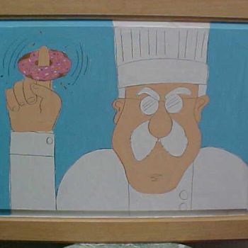 Peinture intitulée "Whoop De Donut" par Rubberducky, Œuvre d'art originale