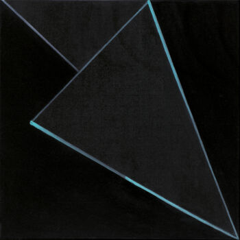 Ζωγραφική με τίτλο "The black triangle" από Ruben Apresyan, Αυθεντικά έργα τέχνης, Λάδι Τοποθετήθηκε στο Ξύλινο φορείο σκελε…