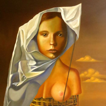 Malerei mit dem Titel "Northern girl" von Ruben Cukier, Original-Kunstwerk, Öl