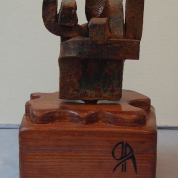 Malerei mit dem Titel "RECUERDO A CHILLIDA" von Ruben Ibañez Andres, Original-Kunstwerk