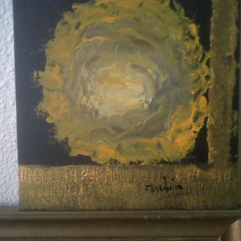 Painting titled "sun in the night" by Rubia, Original Artwork