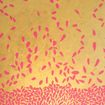 Peinture intitulée "Flowering 2" par Rubina Rajan, Œuvre d'art originale, Acrylique Monté sur Châssis en bois