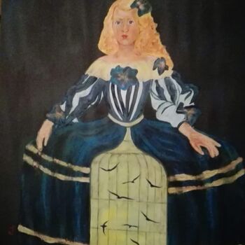 Peinture intitulée "Infante-à-la-cage.j…" par Ruby, Œuvre d'art originale, Acrylique Monté sur Châssis en bois