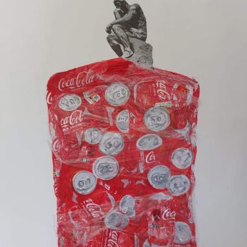 Malarstwo zatytułowany „Compression” autorstwa Ruby, Oryginalna praca, Akryl Zamontowany na Drewniana rama noszy