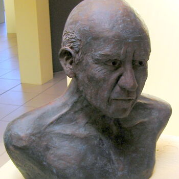 Skulptur mit dem Titel "Pablo y Toreros" von Ruby, Original-Kunstwerk, Terra cotta