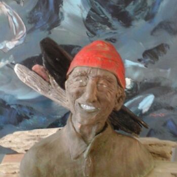 Sculpture titled "Le bonnet rouge (Co…" by Ruby, Original Artwork, Clay