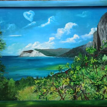 Картина под названием "Море и горы" - Natalia Rudenko, Подлинное произведение искусства, Масло