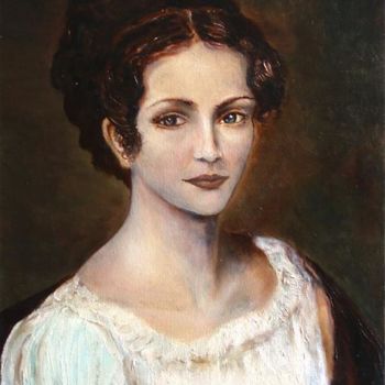 Painting titled "Madame X" by Marion Rudermann, Original Artwork, Oil