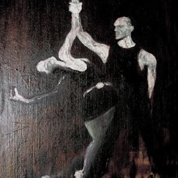 Painting titled "Noir Tango" by Marion Rudermann, Original Artwork