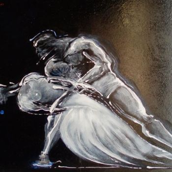 Painting titled "La belle et la bête…" by Marion Rudermann, Original Artwork