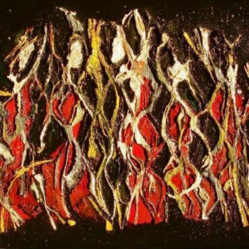 Malerei mit dem Titel "Africano Flamenco.…" von Marion Rudermann, Original-Kunstwerk, Öl