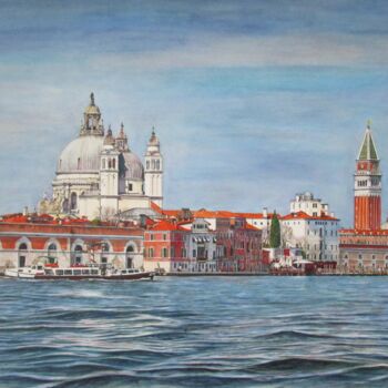 Painting titled "Venezia 13 "Santa M…" by Rüdiger Eggers, Original Artwork, Watercolor