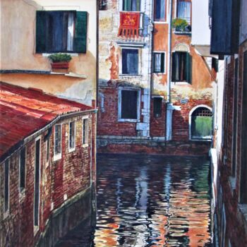 Schilderij getiteld "Venezia 10" door Rüdiger Eggers, Origineel Kunstwerk, Aquarel