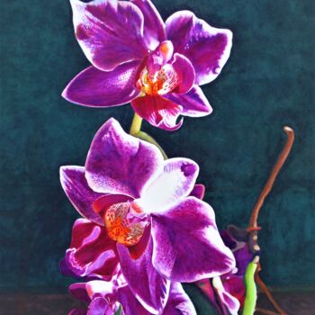 Peinture intitulée "Orchideen 2" par Rüdiger Eggers, Œuvre d'art originale, Aquarelle