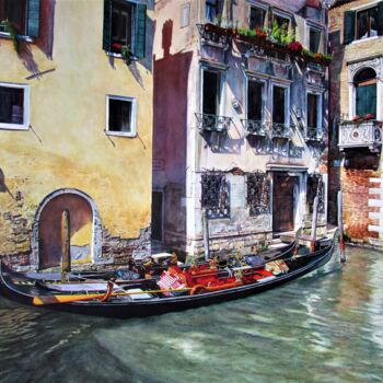 Painting titled "Venezia 18" by Rüdiger Eggers, Original Artwork, Watercolor