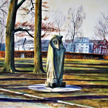 Картина под названием "Schrevenpark 40, Ki…" - Rüdiger Eggers, Подлинное произведение искусства, Акварель