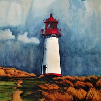 "Leuchtturm List-Wes…" başlıklı Tablo Rüdiger Eggers tarafından, Orijinal sanat, Suluboya