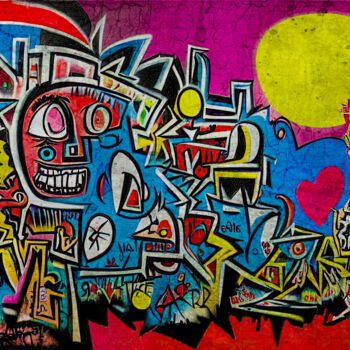 Digitale Kunst mit dem Titel "Graffiti No.3 - pat…" von Rüdiger Geisler, Original-Kunstwerk, Digitale Malerei