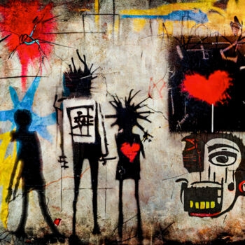 Arts numériques intitulée "Graffiti No. 13 - S…" par Rüdiger Geisler, Œuvre d'art originale, Peinture numérique