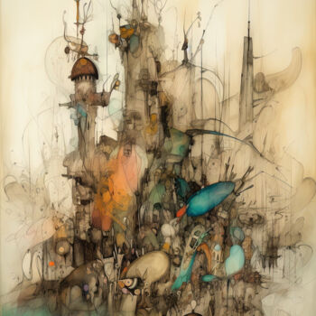 Arts numériques intitulée "Tower01" par Rüdiger Geisler, Œuvre d'art originale, Travail numérique 2D
