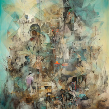 Digital Arts titled "Abstract Event 01" by Rüdiger Geisler, Original Artwork, Digital Painting