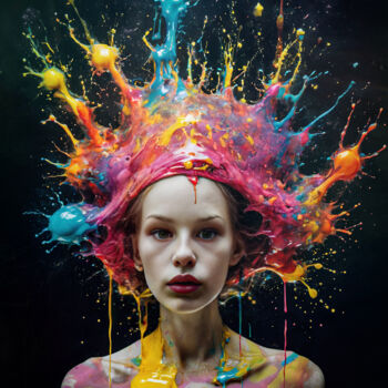 Arte digitale intitolato "up in colors 04" da Rüdiger Geisler, Opera d'arte originale, Fotomontaggio
