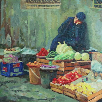Peinture intitulée "Понедельник" par Mikhail Rudnik, Œuvre d'art originale, Huile