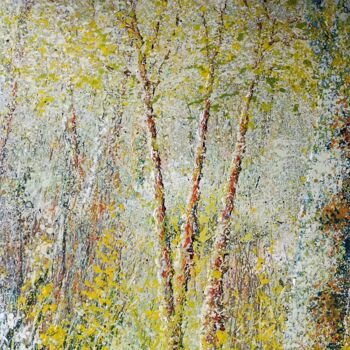 Painting titled "Forêt printanière" by Rudolf Otto, Original Artwork, Acrylic