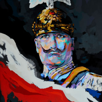 Картина под названием "Kaiser Wilhelm II." - Rudolf Rox, Подлинное произведение искусства, Акрил