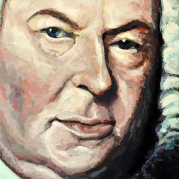 Peinture intitulée "Johann Sebastian Ba…" par Rudolf Rox, Œuvre d'art originale, Acrylique