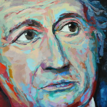 Painting titled "Goethe" by Rudolf Rox, Original Artwork, Acrylic