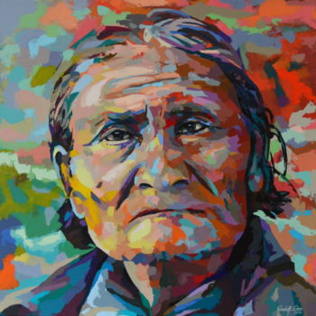 Painting titled "Geronimo" by Rudolf Rox, Original Artwork, Acrylic