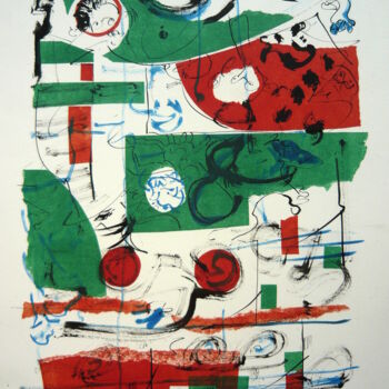 Dessin intitulée "Chaos in the city I…" par Rudolf Suran, Œuvre d'art originale, Encre