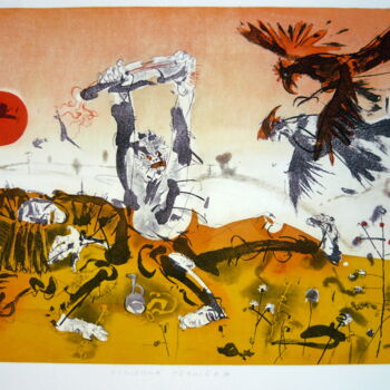 "Last song ( Posledn…" başlıklı Baskıresim Rudolf Suran tarafından, Orijinal sanat, Oyma baskı 