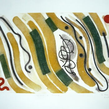Estampas & grabados titulada "Roads and fields (C…" por Rudolf Suran, Obra de arte original, Aguafuerte