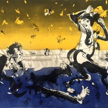 Отпечатки и Гравюры под названием "Full moon" - Rudolf Suran, Подлинное произведение искусства, Травление